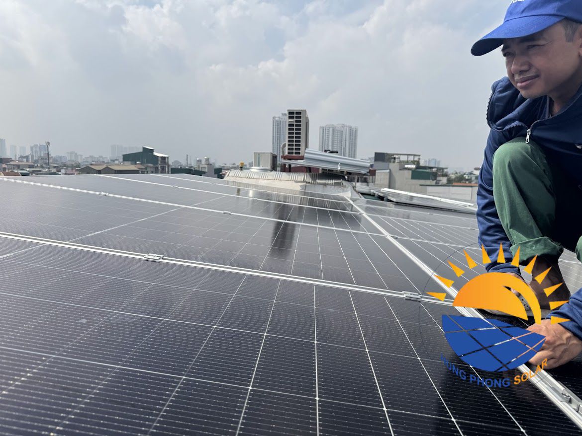 Dự án lắp điện mặt trời hòa lưới bám tải 14kwp tại hà Nội
