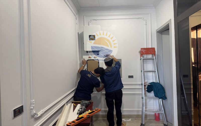 Lắp điện mặt trời hybrid 11kwp tại đông anh hà nội