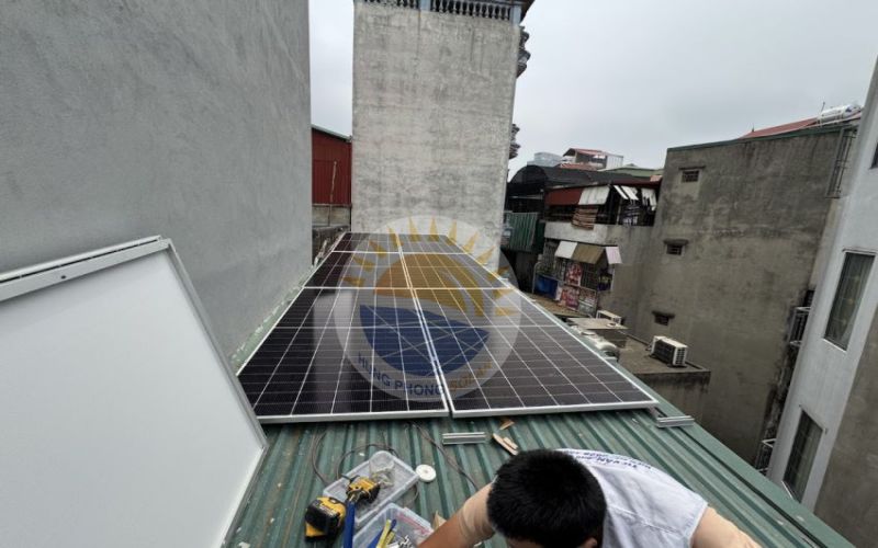 Lắp đặt điện mặt trời hòa lưới 5kwp tại đống đa hà nội