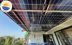 Lắp đặt điện mặt trời Hybrid 7kwp lưu trữ 16kwh tại Đông Anh Hà nội